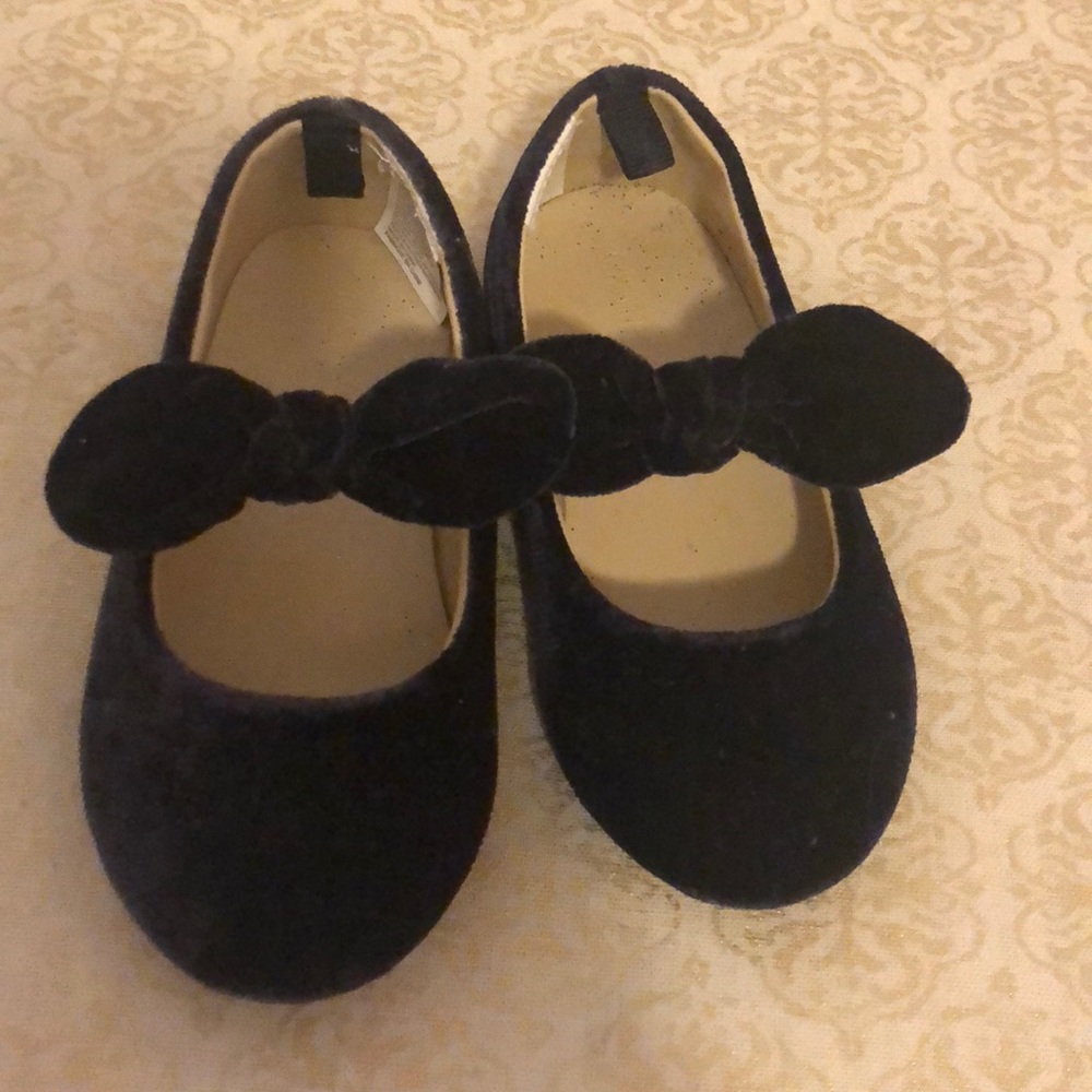 Navy velvet flats (toddler)